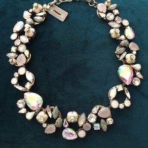 J CREW Crystal/Gemstone Gold Statement Necklace